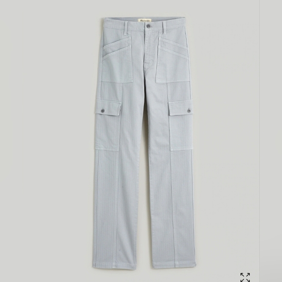 Madewell '90s Straight Cargo Pant Solstice Gray High Rise- Size 28 - Picture 4 of 5